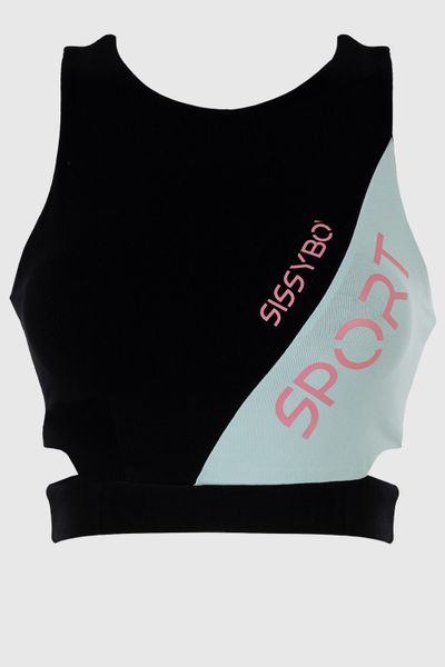 Sissyboy Sport: Sports Bra With Contrast Panels