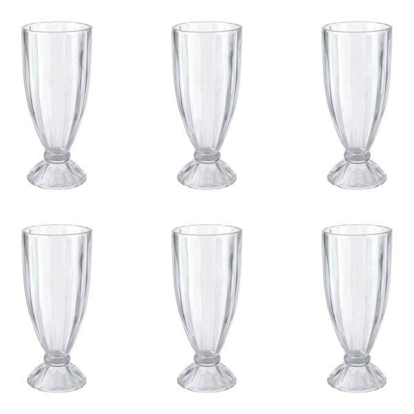 Milk Shake Glass 6pc 300ml 17.5x7.5cm Classic