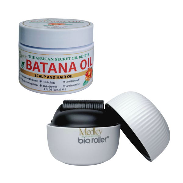 Medley Batana Rapid Hair Growth | Pure Extraction Batana oil | Bio Roller