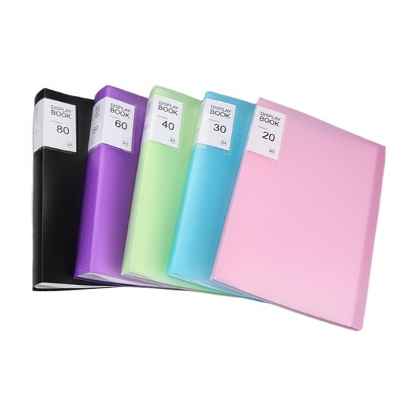 5-Pcs-Large Folder 40 Pages, Heavy Duty With Clear Sheet Protectors