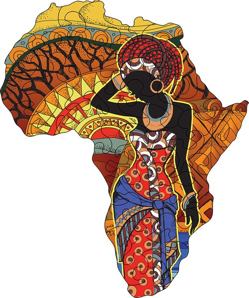 Jabali: Rock / Honouring our Women - 33 Large Pieces - Africa Shaped Series