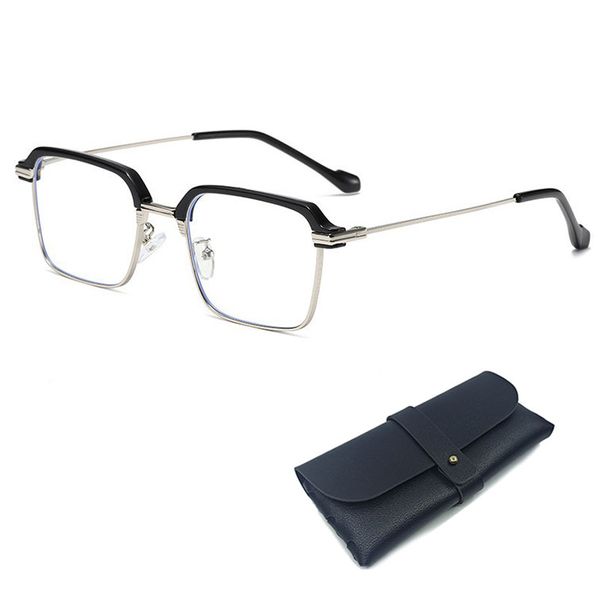 Fashionable color-changing blue light blocking glasses with leather case