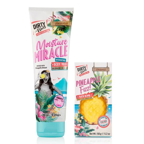 Dirty Works Hawaii Wash &amp; Bath Bomb Set