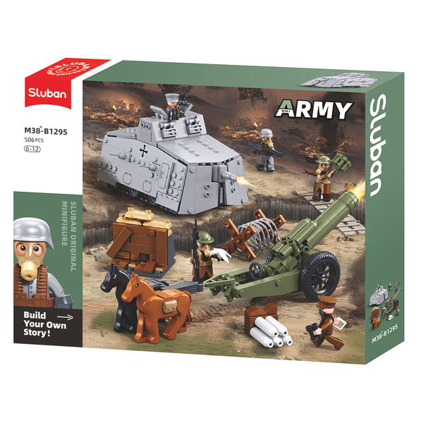 Sluban Building Set: Army - Assault Tank WWI - 47Vs - 506 Pieces