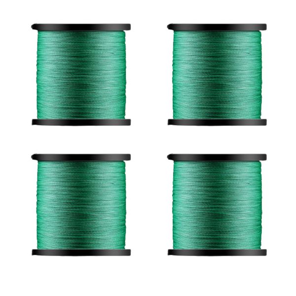 Arfast - 4-Pack 500m No.5 PE Braided Fishing Line 4-Strand 28kg Strength