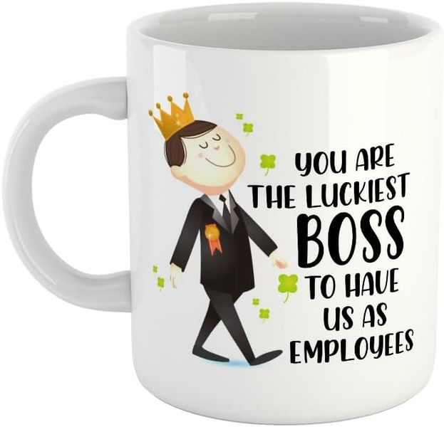 Luckiest boss- Father's day-Mother's day- Valentines-Charistmas Mug