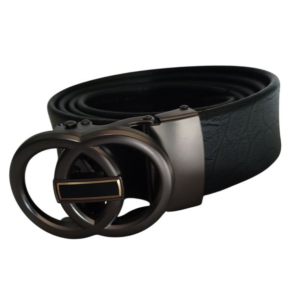 Men Casual Belt Sliding Buckle - Chacoal Black