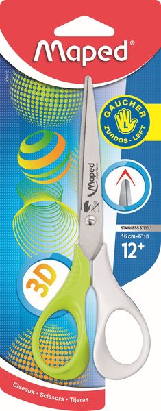 Maped Shape Left Hand 16cm Scissors Asst. Colours
