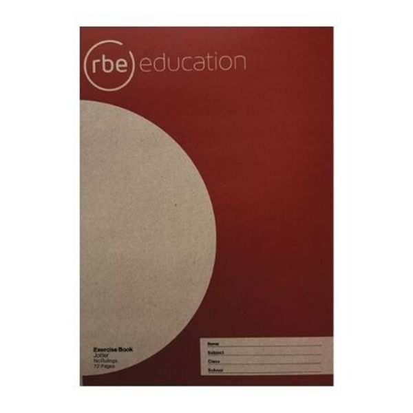 RBE Exercise A4 Jotter Book 72 Page -No Rullings 6's