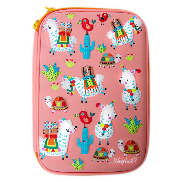 Skylar Scented Peach Lama Hard shell pencil case