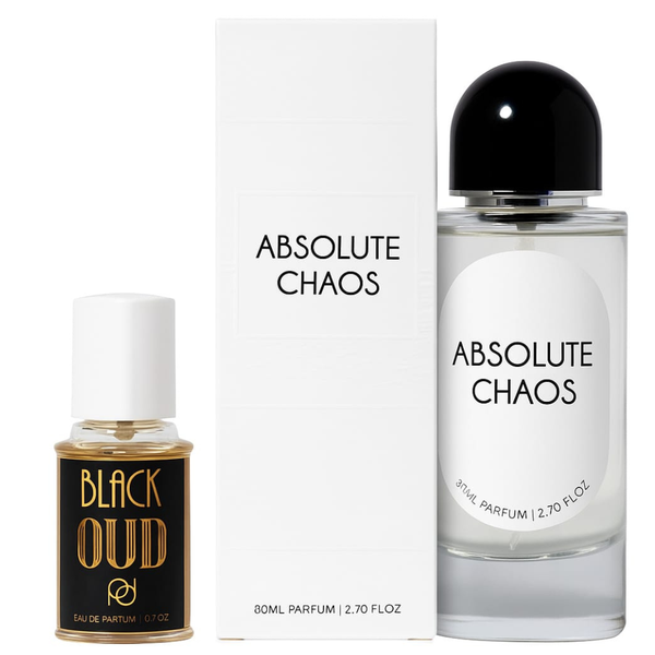 Absolute Chaos 80ml Eau de Parfum &amp; Black Oud 15ml Perfume Oil Combo