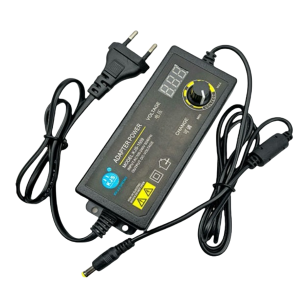 3-24V 3A Adjustable Power Adapter (EU Plug) - 72W, 5.5x2.5/2.1mm Port