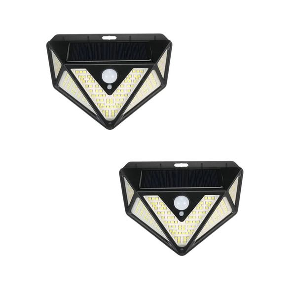 Set Of 2 Outdoor Waterproof 166 LED Solar Motion Sensor Light