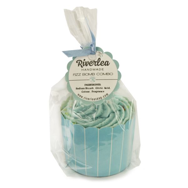 Riverlea - Relaxing Handmade Bubbly Fizz Bath Bomb Combo - Blue
