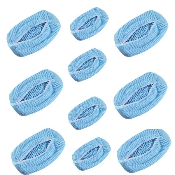 Hands-Free Washing Machine Shoe Bag - Blue 10 Pieces