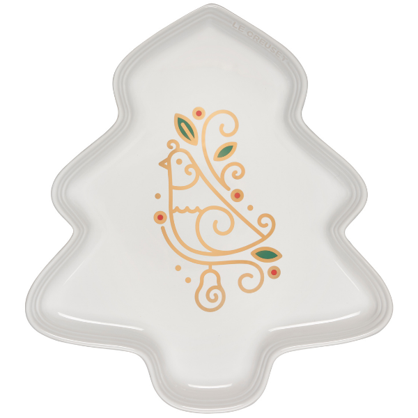 Le Creuset New Noel Collection Tree Cookie Plate - 36cm - White
