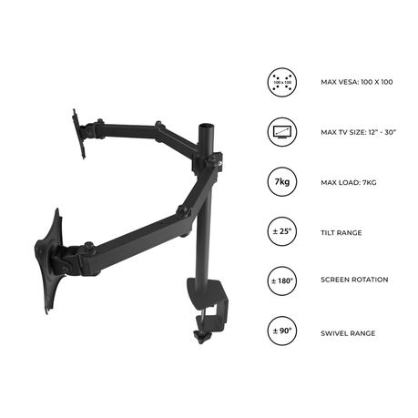Basics Monitor Stand, Height Adjustable Arm Mount- Steel, Unboxing  & Review