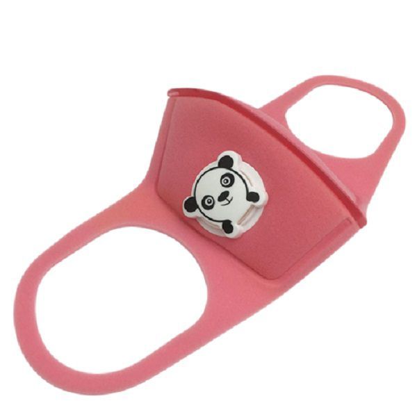 Pink Kids Reusable Sponge Mask with Panda Valve