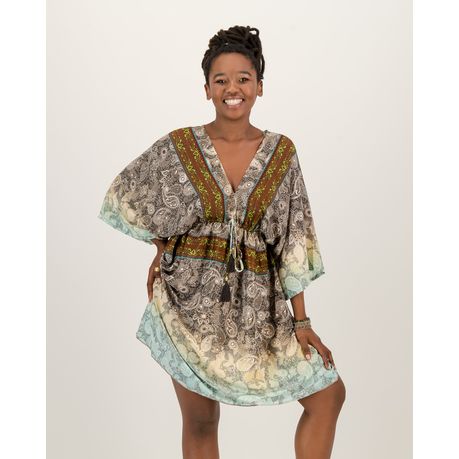 SKA VV Silky Viscose Batwings Summer Short Bombay Dresses- Fade Paisley |  Shop Today. Get it Tomorrow! | takealot.com