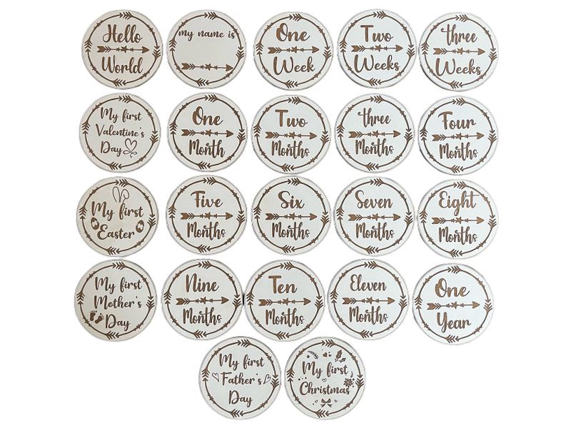 22 Milestone cards Arrow star gender neutral baby shower gift photo nursery