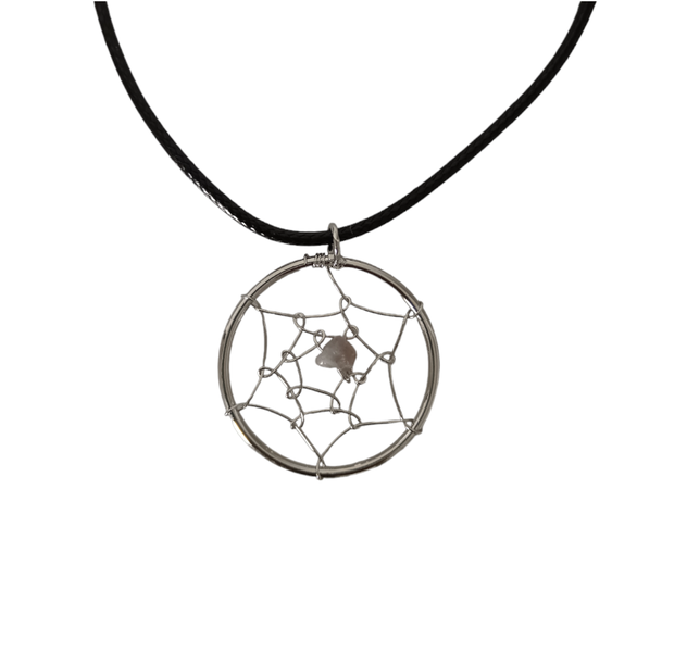 Earth Stone Collection - Dream Catcher Amethyst Stone Necklace