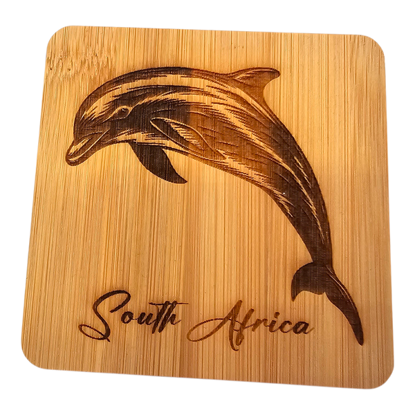 Gift Emporium South Africa Dolphin Bamboo Coaster - with Bottle Opener