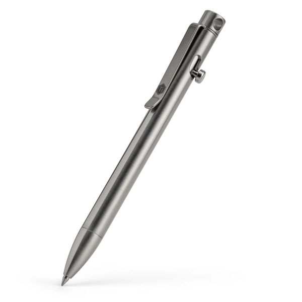 Titanium Alloy EDC Bolt-Action Pen (Polished Titanium)