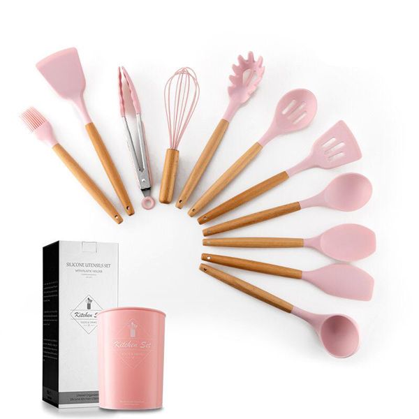 11 Piece Non-Stick Silicone Utensil Kitchen Set with Storage Box