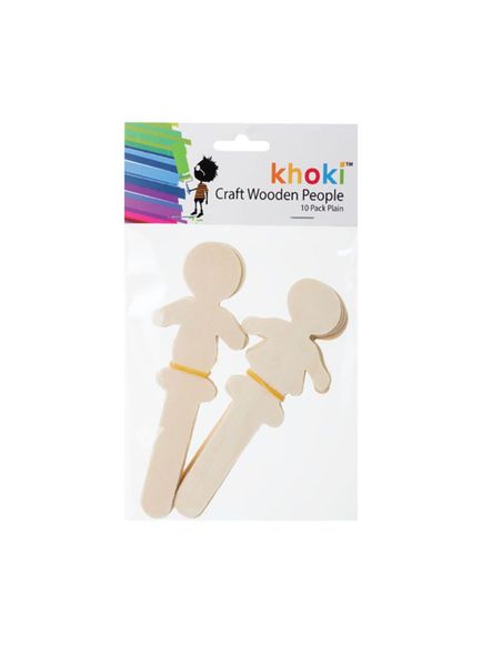 Arts and Crafts - 10 Wooden Craft People- Pack Of 2
