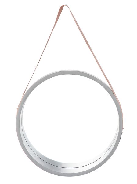 Home Quip White Porthole Mirror with Strap 50X50 cm