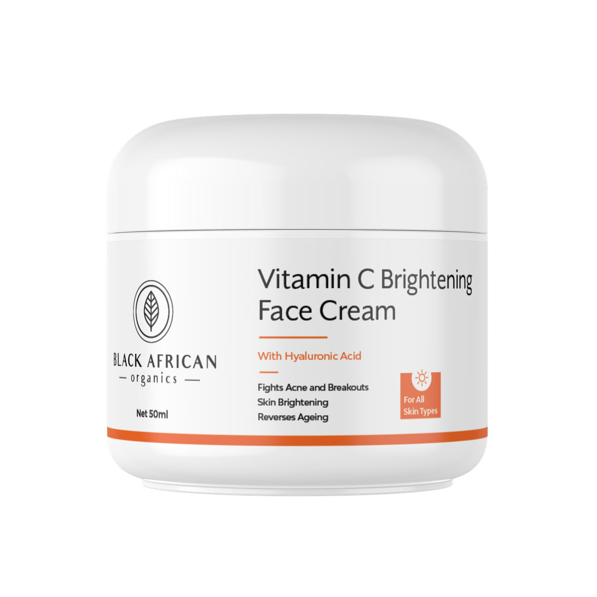 Vitamin C & Hyaluronic Acid Brightening Face Cream | Fights Acne and ...