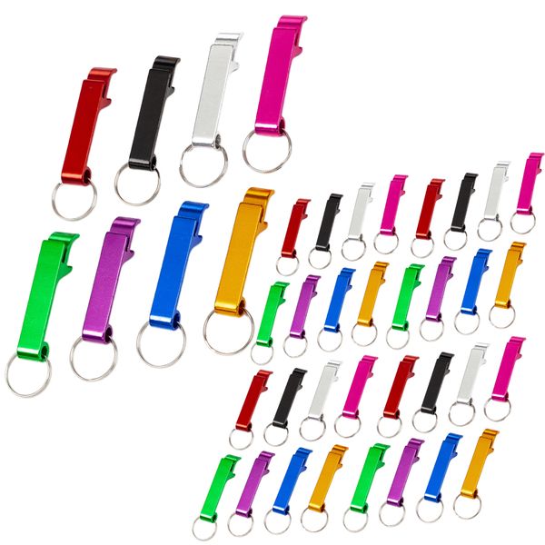 Creative Bottle Opener Keychains in 8 Colors Can Beer Opener - 40 Pieces