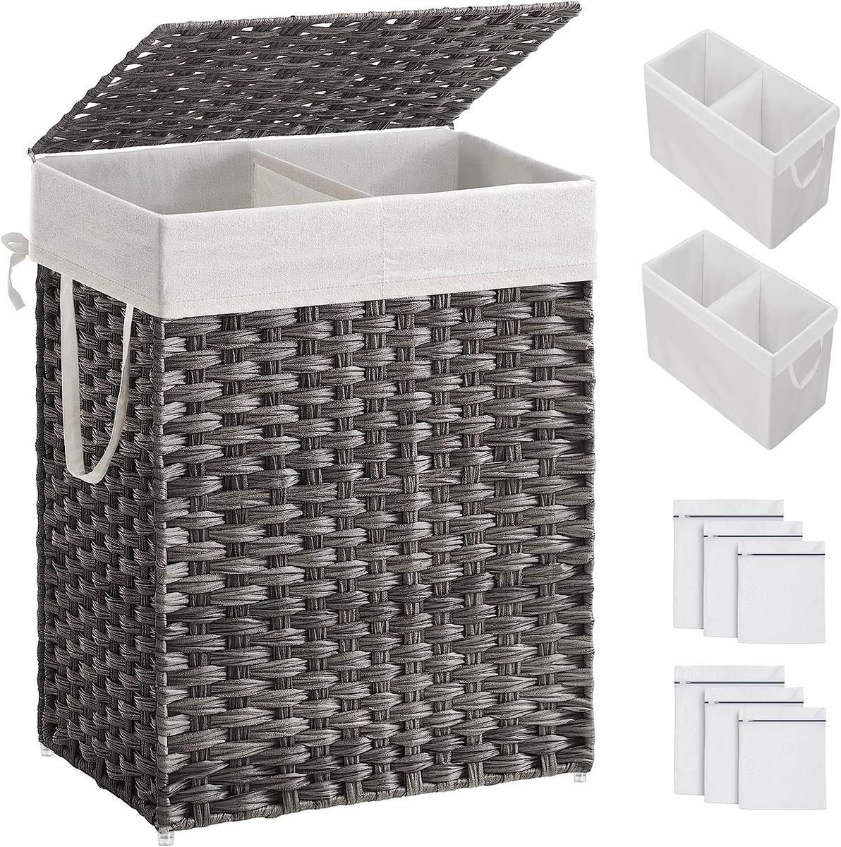 Laundry Hamper with Lid 90L Clothes Basket Shop Today. Get it