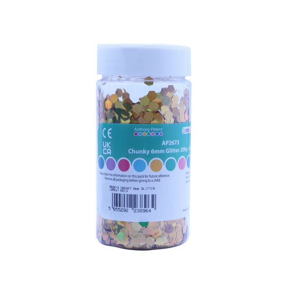 Anthony Peters - Chunky Gold Glitter (200G) - 6mm