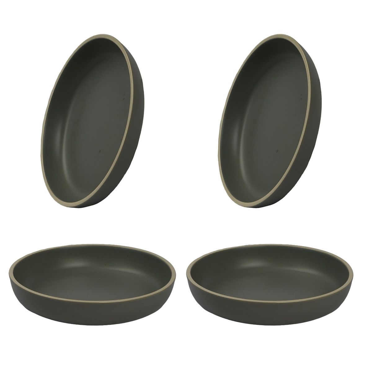 4 Pieces Deep Grey Ceramic Plates Shop Today. Get it Tomorrow