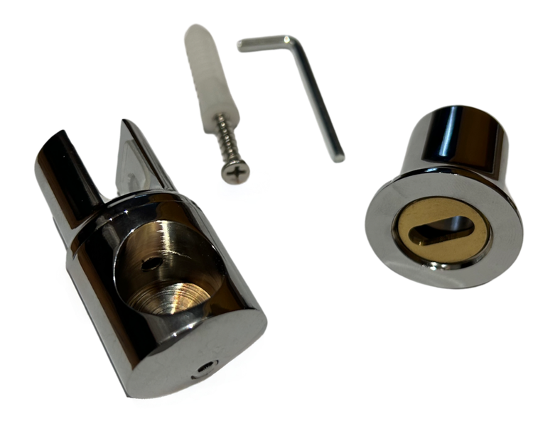 Shower Glass Stabilizer Bracket With Wall Mount &amp; Revolving End Bracket