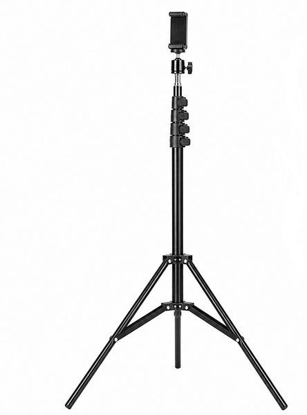 180cm Adjustable Camera Tripod with Phone Holder &amp; Ball Head