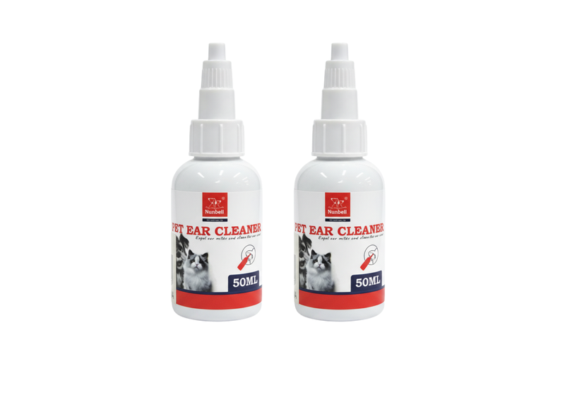 2-Pack 50ml Pet Dog &amp; Cat Ear Cleaner Gentle Ear Wash Solution Healthy Ears