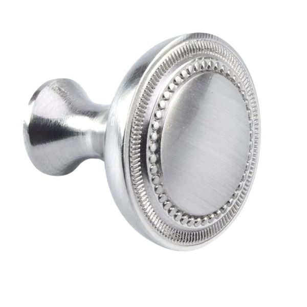 Pack of 6 x Knob, Fancy, Brushed Satin Nickel, 32mm