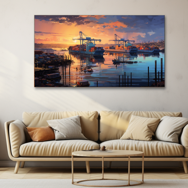 Canvas Wall Art - Harbour Hues - HD0002