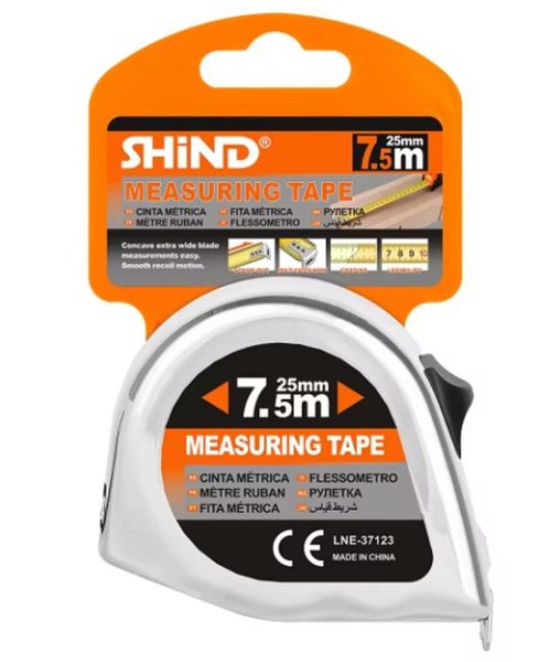 Shind Handheld Non-Slip Metric Measuring Tape 7.5m
