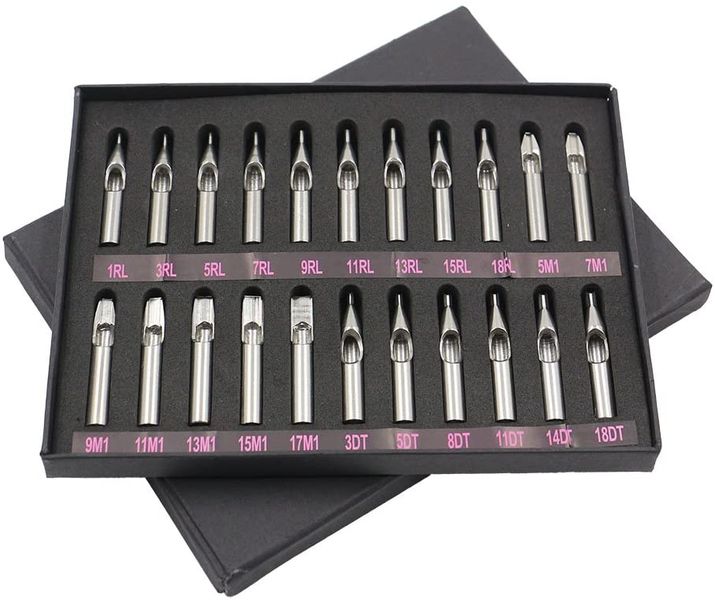22 Piece Stainless Steel Tattoo Needles Tips Kit