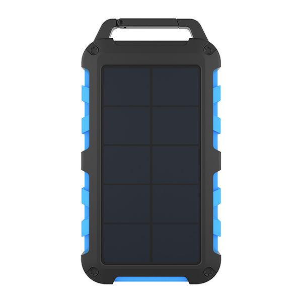 SolarMate 10 000mAh Powerbank With LED Light - Blue