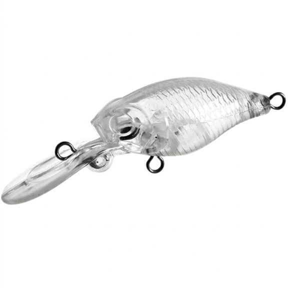 10-Piece DIY Unpainted Floating Crankbait Lure Bodies - 6cm/3.7g