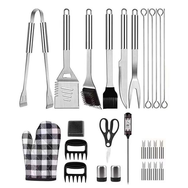 Braai Set Grill Utensils - BBQ Utensils with Storage Bag - 28 Piece Set