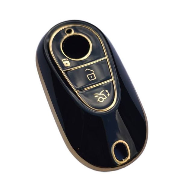 Car Key Remote Cover for Mercedes Benz CLE GLC GLE C/E/S Class +Carry Strap