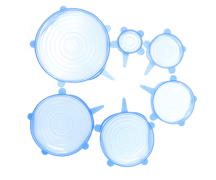 6pcs Silicone Kitchen Food Storage Cover Stretchable Microwave Lid