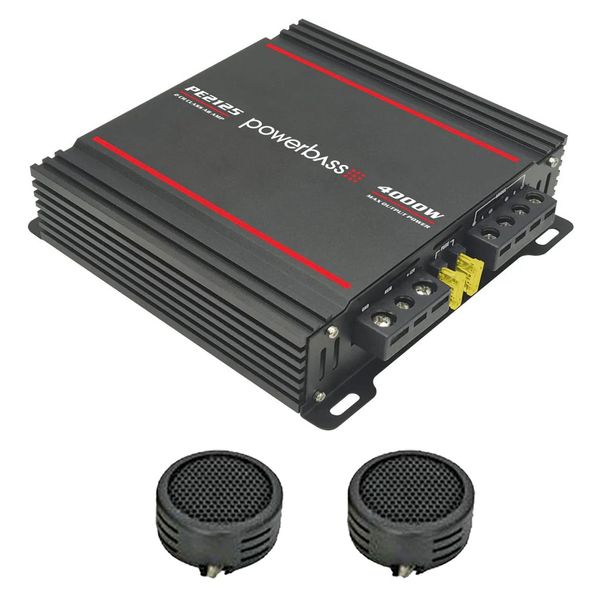 Powerbass PE2125 4000 Watts 2-Channel Amplifier &amp; Evo Tweeters