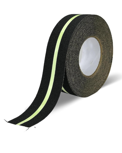 Industrial Anti-Slip Grit Tape with Glow in the Dark Stripe 10m