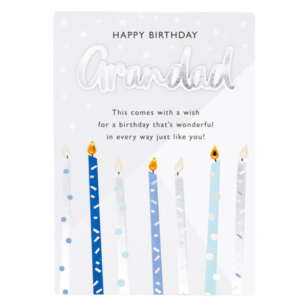 Birthday Card - "Grandad" - Candles